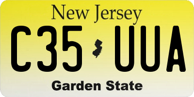 NJ license plate C35UUA