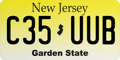 NJ license plate C35UUB