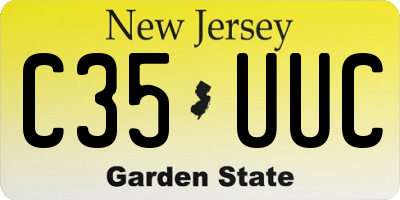 NJ license plate C35UUC