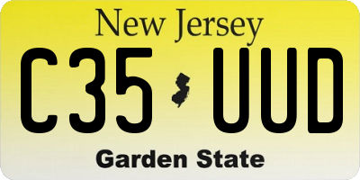 NJ license plate C35UUD