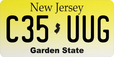 NJ license plate C35UUG