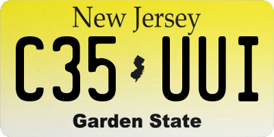 NJ license plate C35UUI