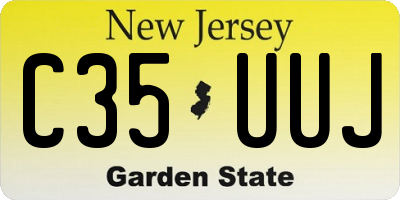 NJ license plate C35UUJ
