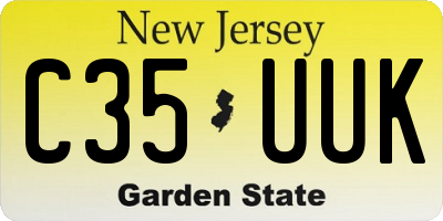 NJ license plate C35UUK