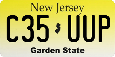 NJ license plate C35UUP