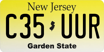 NJ license plate C35UUR
