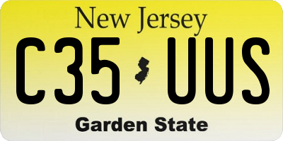 NJ license plate C35UUS