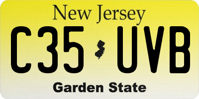 NJ license plate C35UVB