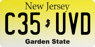 NJ license plate C35UVD