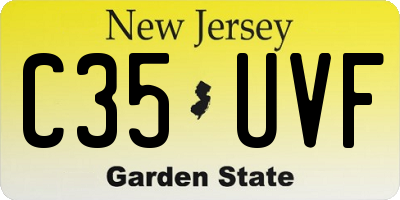 NJ license plate C35UVF