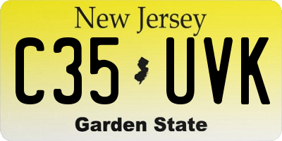 NJ license plate C35UVK