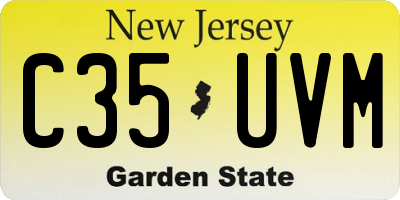 NJ license plate C35UVM