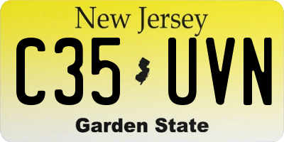 NJ license plate C35UVN