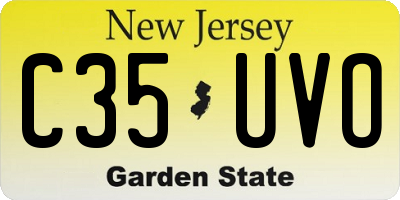 NJ license plate C35UVO