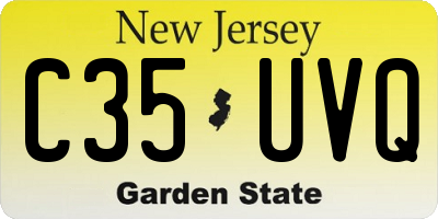NJ license plate C35UVQ