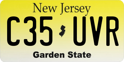 NJ license plate C35UVR