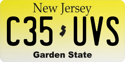 NJ license plate C35UVS