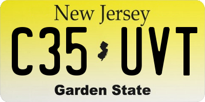 NJ license plate C35UVT