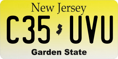 NJ license plate C35UVU