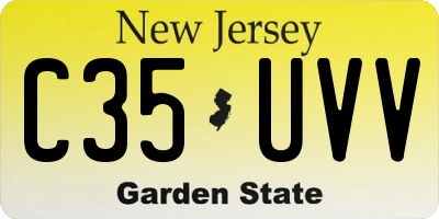 NJ license plate C35UVV