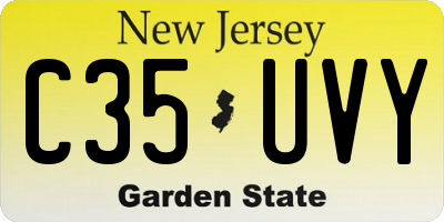 NJ license plate C35UVY