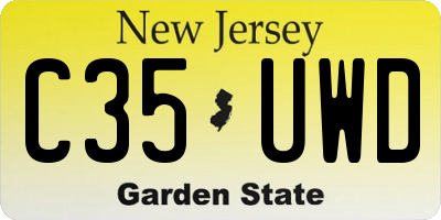 NJ license plate C35UWD