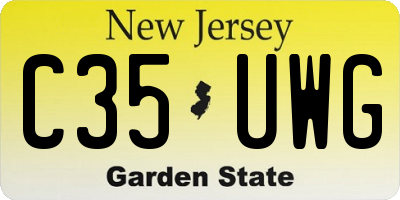 NJ license plate C35UWG