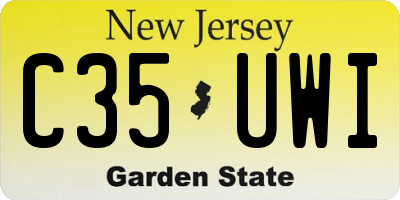 NJ license plate C35UWI