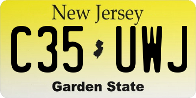 NJ license plate C35UWJ