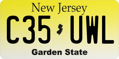NJ license plate C35UWL