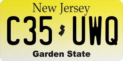 NJ license plate C35UWQ