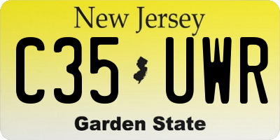 NJ license plate C35UWR