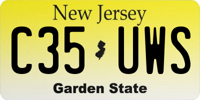 NJ license plate C35UWS
