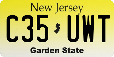 NJ license plate C35UWT