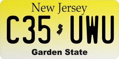NJ license plate C35UWU