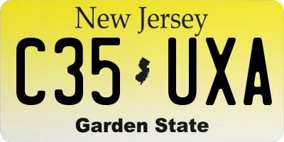 NJ license plate C35UXA