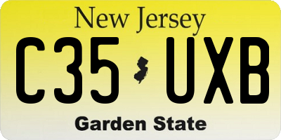 NJ license plate C35UXB