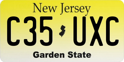 NJ license plate C35UXC