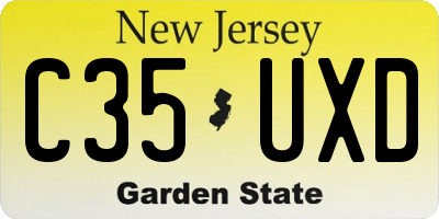 NJ license plate C35UXD