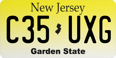 NJ license plate C35UXG