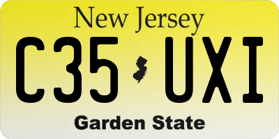 NJ license plate C35UXI