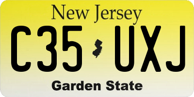 NJ license plate C35UXJ