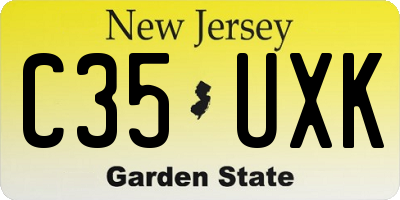 NJ license plate C35UXK