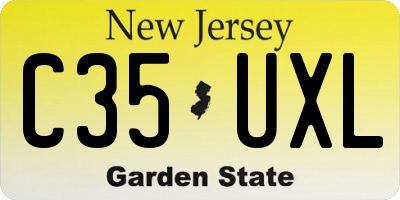 NJ license plate C35UXL