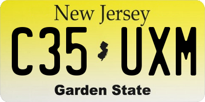 NJ license plate C35UXM