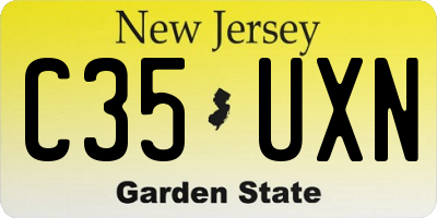 NJ license plate C35UXN