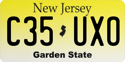 NJ license plate C35UXO