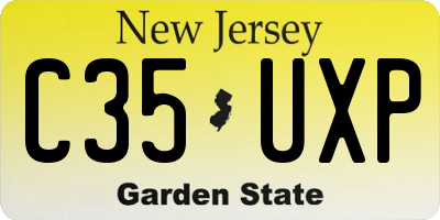 NJ license plate C35UXP