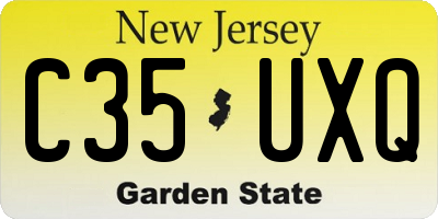 NJ license plate C35UXQ