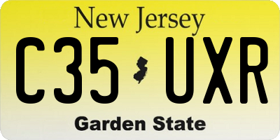 NJ license plate C35UXR